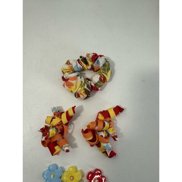 Gymboree Tropical Garden  -6 Piece Accessory Lot Elastic Barrette Scrunchie - Picture 4 of 5